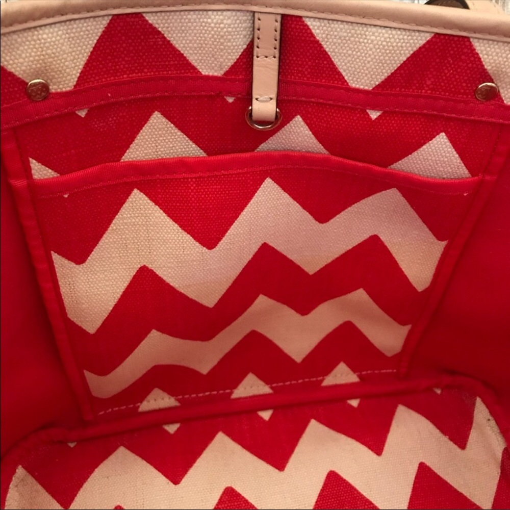 KATE SPADE red chevron handbag - Picture 8 of 16
